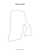 Rhode Island blank map