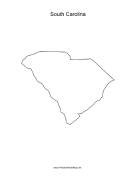 South Carolina blank map