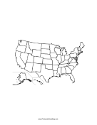 United States blank map