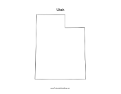 Utah blank map