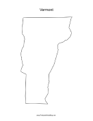 Vermont blank map