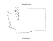 Washington blank map