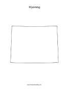 Wyoming blank map