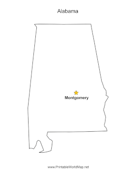 Alabama Capital Map