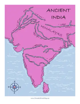 Ancient India With Himalayas