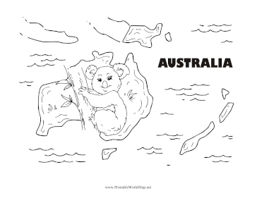 Australia Animal Black and White