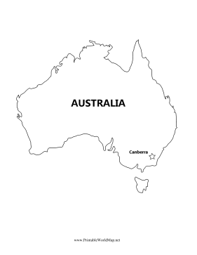 Australia Map With Capital