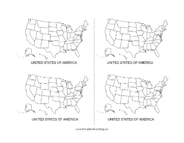 Blank USA Map Set