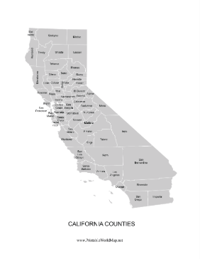 California Counties Map