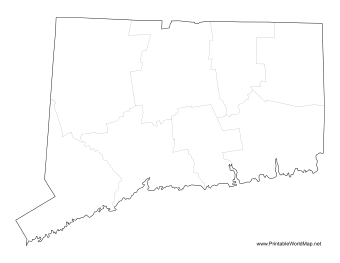 Connecticut County Map