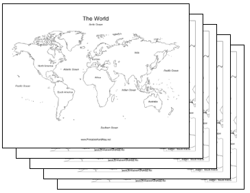 Continents map Collection