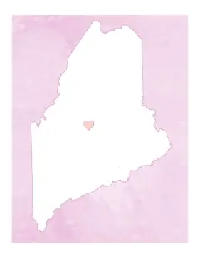 Cute Maine Map