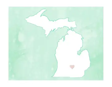 Cute Michigan Map
