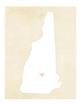 Cute New Hampshire Map