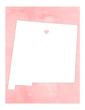 Cute New Mexico Map