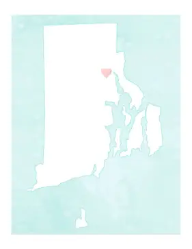 Cute Rhode Island Map
