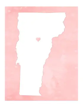 Cute Vermont Map