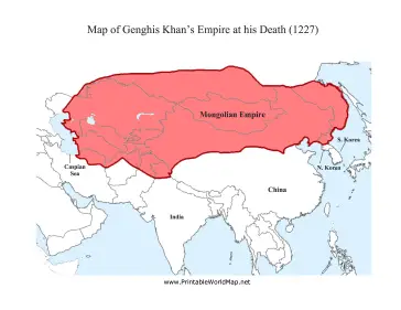 Genghis Khan map