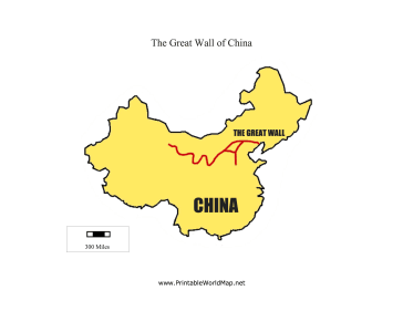 Great Wall of China map