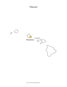 Hawaii Capital Map