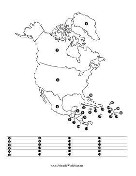 Identify North American Countries