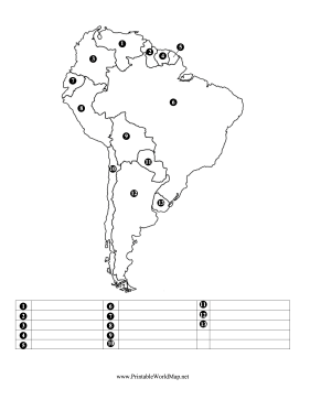 Identify South American Countries