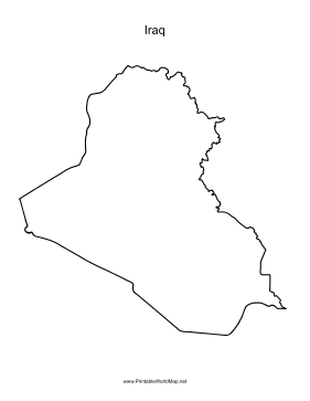 map of iraq outline