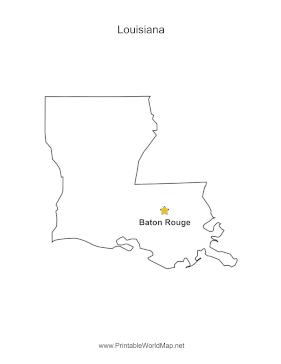 Louisiana Capital Map