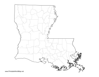 Louisiana Parishes Map