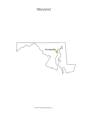 Maryland Capital Map