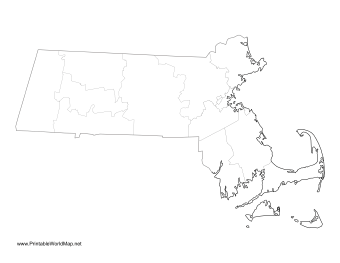 Massachusetts County Map