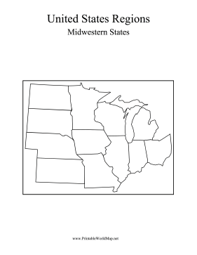 Midwest States Map