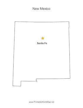 New Mexico Capital Map