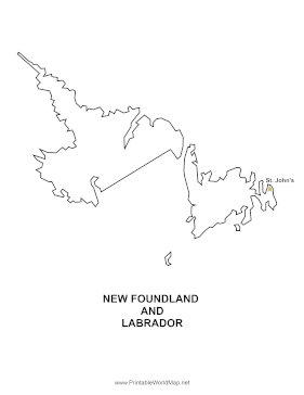 Newfoundland And Labrador With Capital