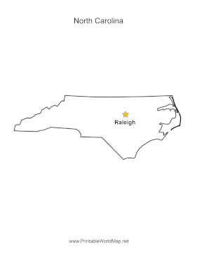 North Carolina Capital Map