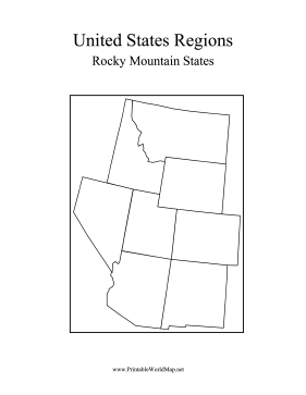 Rocky Mountain States Map