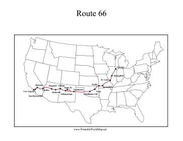 Route 66 Map