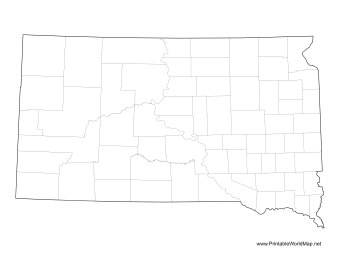 South Dakota County Map