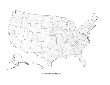 US Counties Map