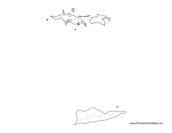 US Virgin Islands Districts and Sub-Districts Map