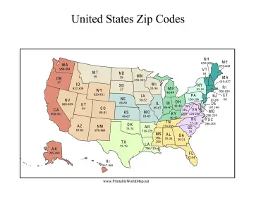 US Zip Code Map