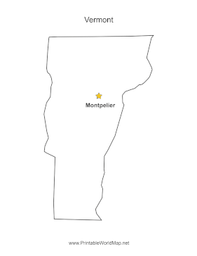 Vermont Capital Map