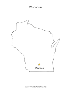 Wisconsin Capital Map