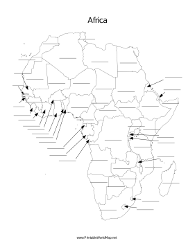 Africa fill-in map