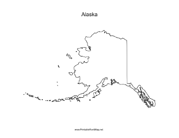 Alaska blank map