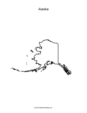 Alaska blank map