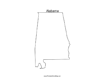 Alabama blank map