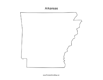 Arkansas blank map
