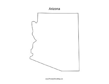 Arizona blank map