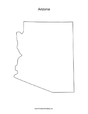 Arizona blank map